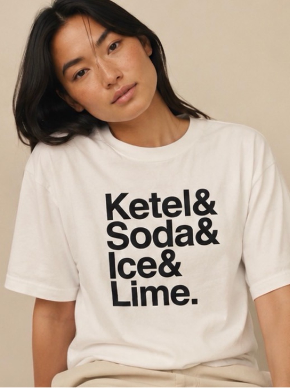 Ketel Soda Ice Lime Graphic Tee White Cocktail Drinking Shirt Large